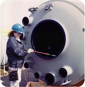 spark testing a glass-lined reactor