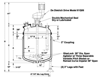 Clamped-Top Reactor drawing