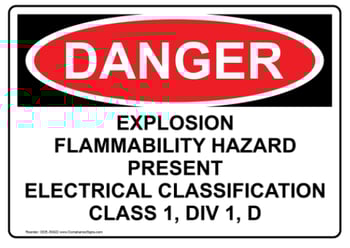 Hazardous Area danger sign