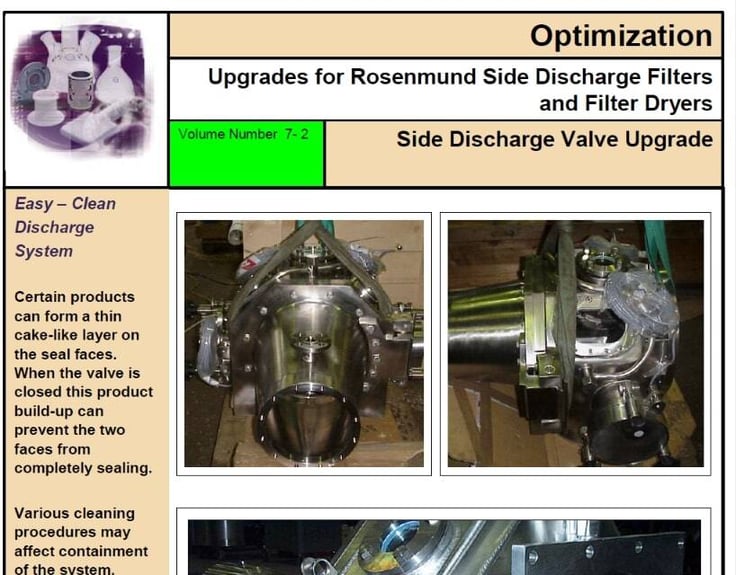 Valve upgrades for Filter Dryers