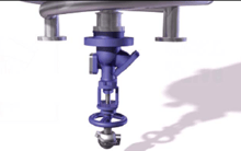 Clean valve bottom outlet valve for glass-lined reactors
