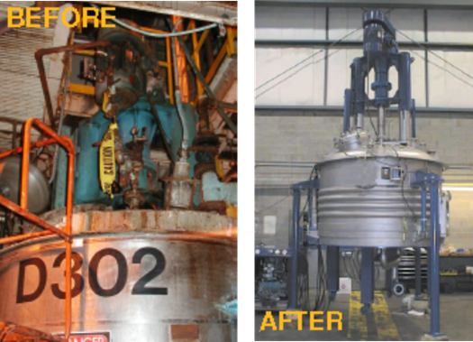 Filter-Dryer Refurbishment BEFORE and AFTER