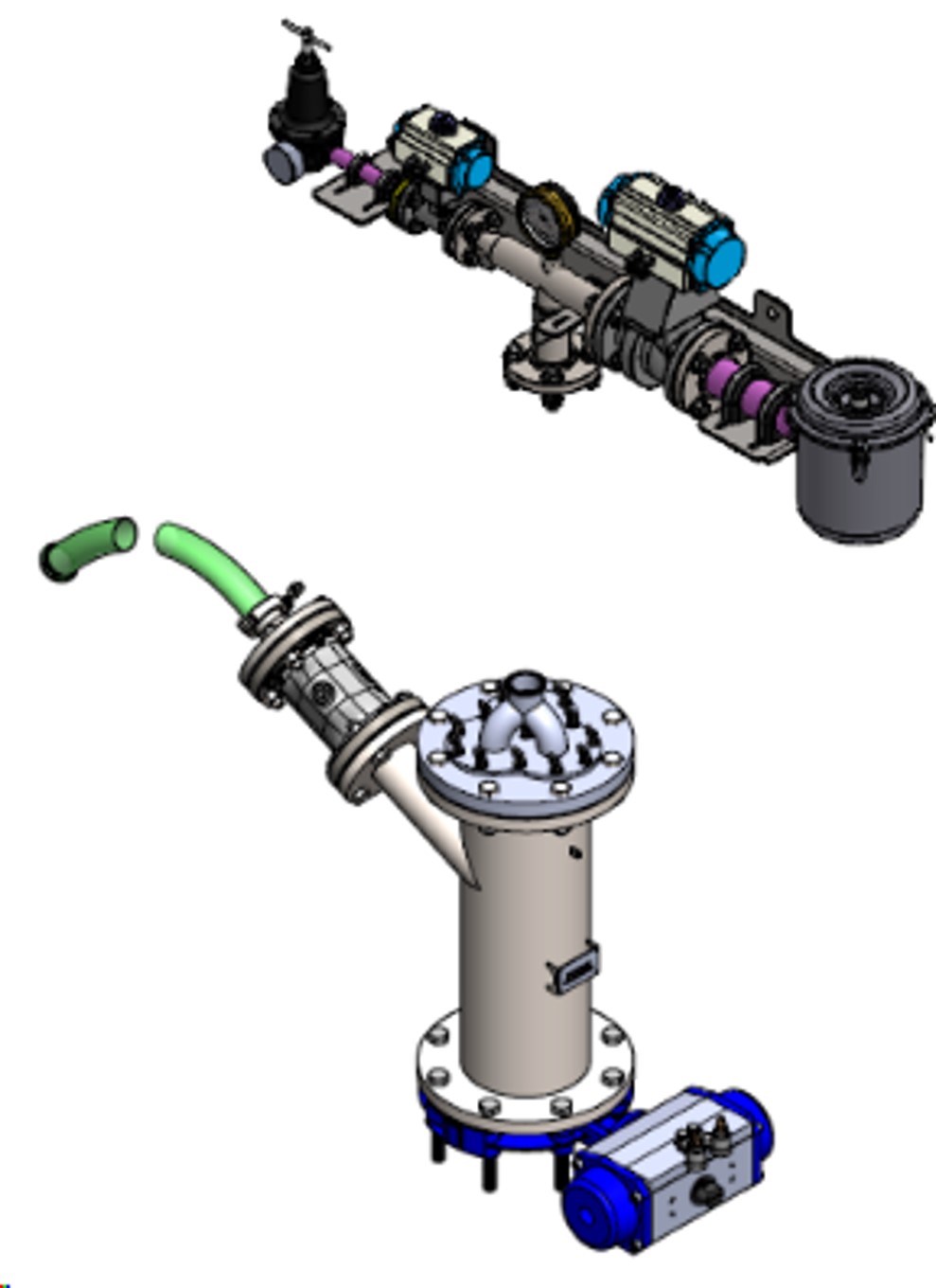 Powder Pump and Nitrogen Utility Cross