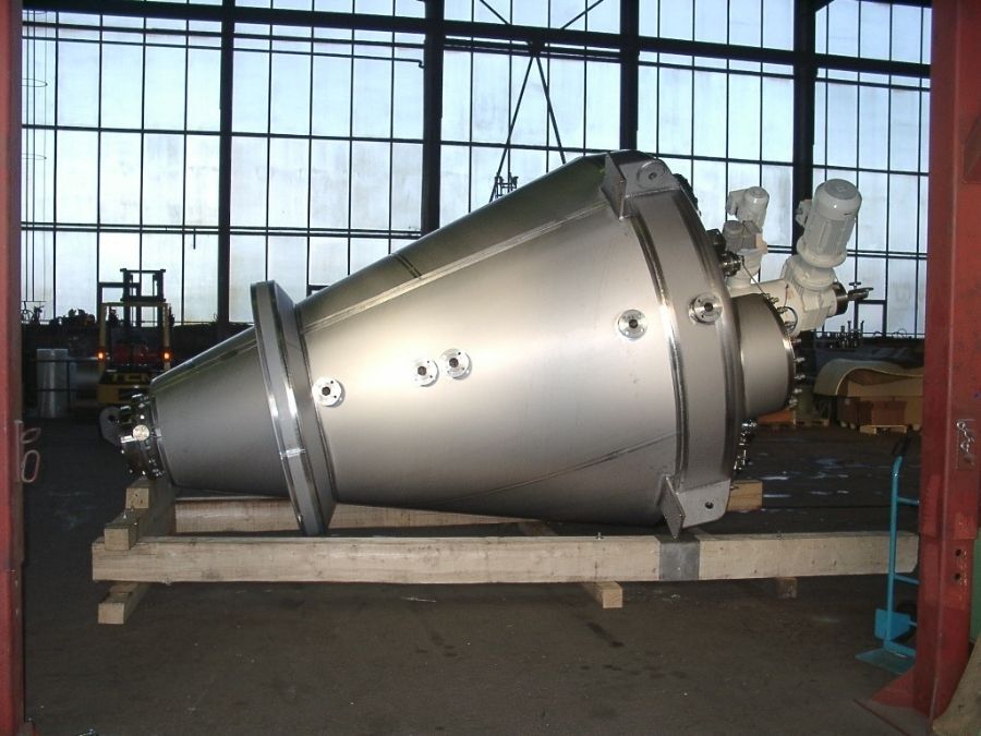 Bolz 2500L Working Volume 316SS Conical Orbiting Arm Vacuum Dryer-Mixer